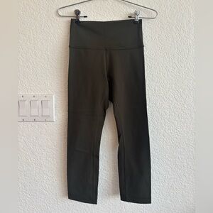 Lululemon Cropped Leggings. Dark Olive